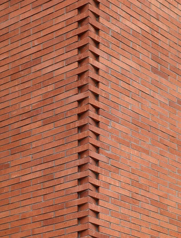 Modern Brick Corner Detail With Clean Horizontal Lines